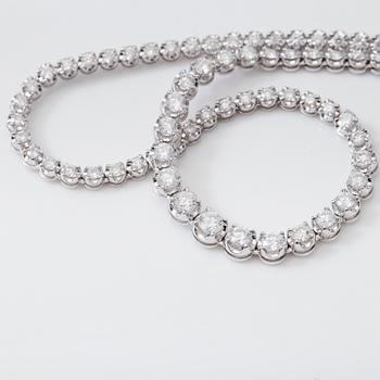 COLLIER, briljantslipade diamanter totalt ca 5,00 ct.