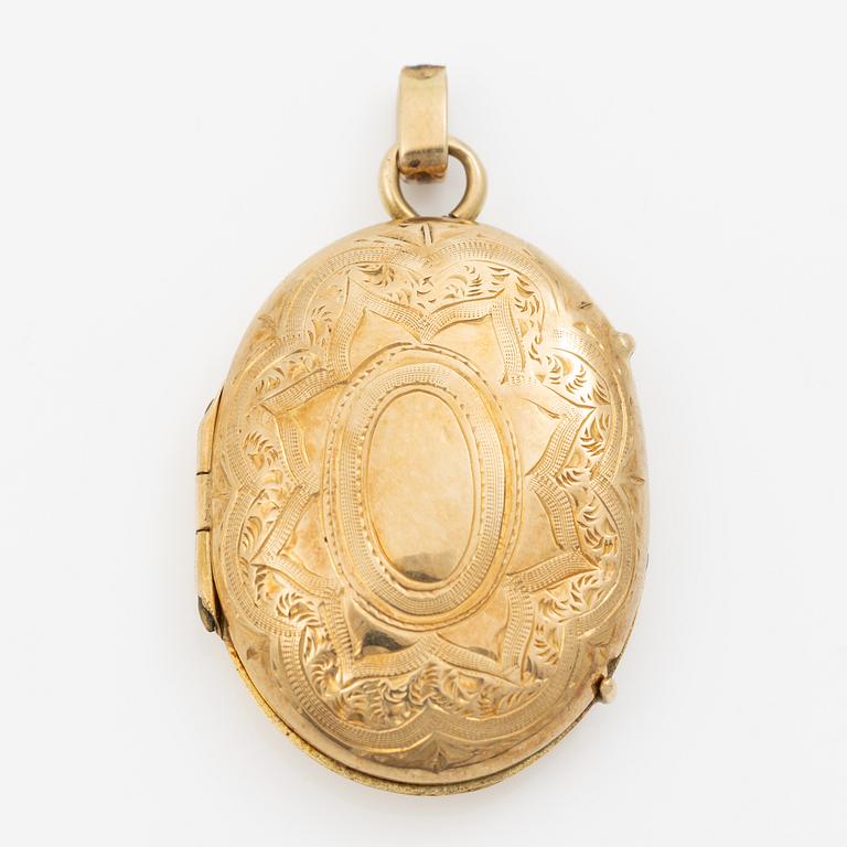 Pendant, locket, 18K gold.