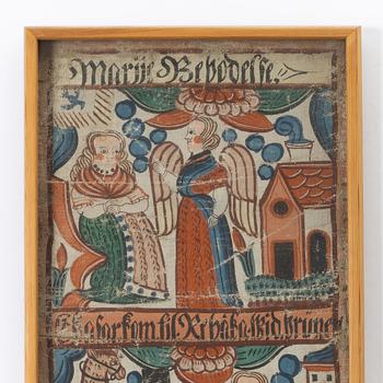 Bonadsmålning, 1800-tal, troligen Brearedsskolan, Halland.