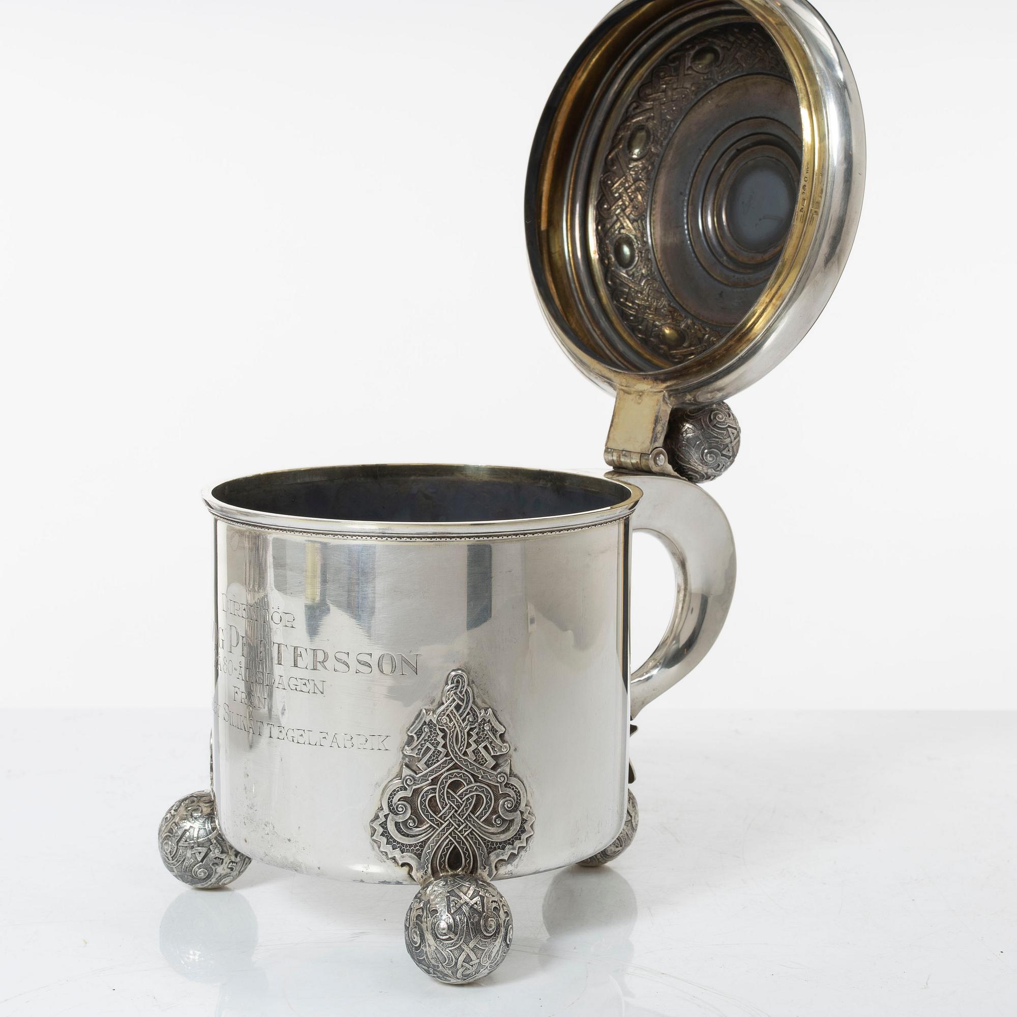 Tankard, silver, GAB, Stockholm, 1919.