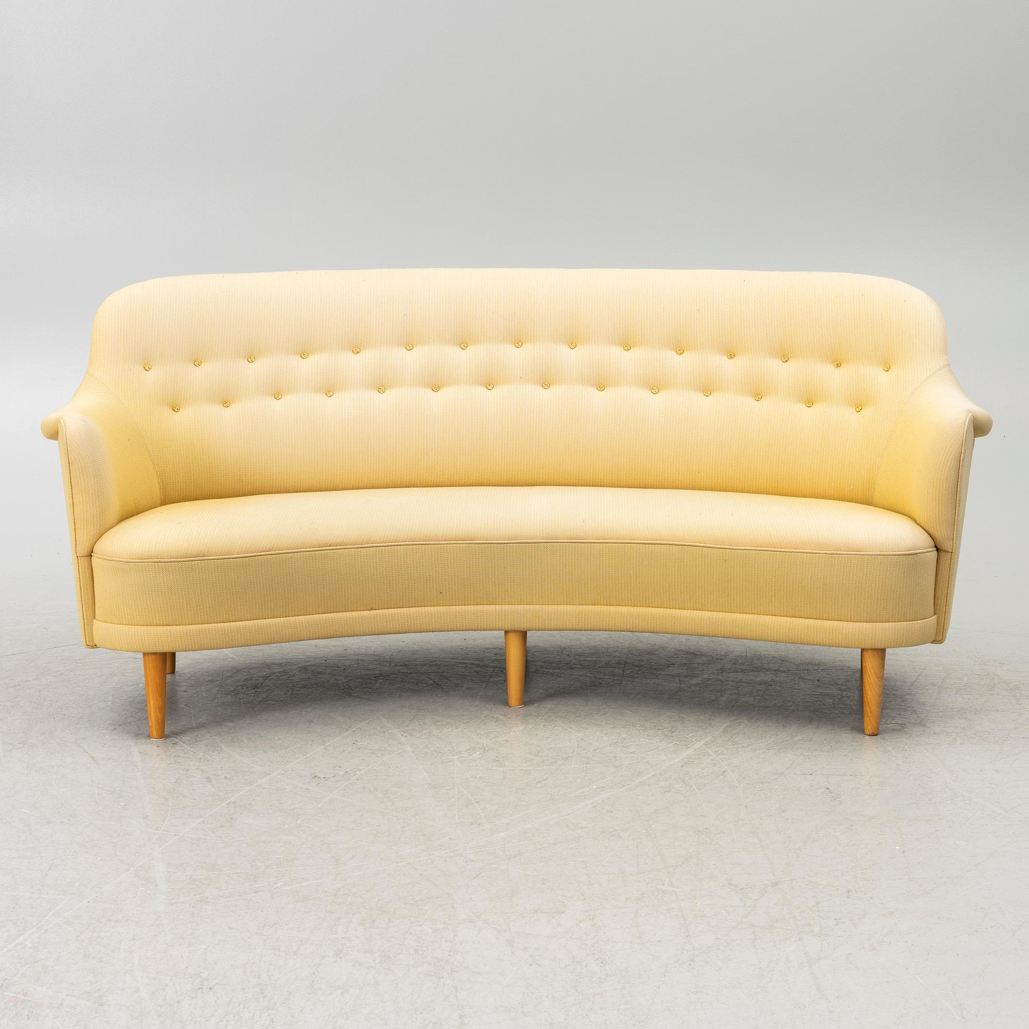 Carl Malmsten, a sofa, 'Samsas rund', AB O.H. Sjögren, Tranås.