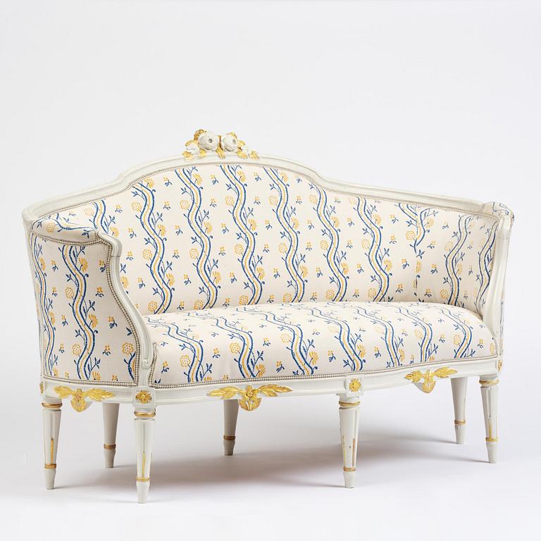 Soffa, Stockholmsarbete, sent 1700-tal, Gustaviansk.