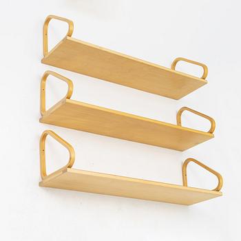 Alvar Aalto, konsolhyllor, 3 st, modell 112B, Artek, Finland.