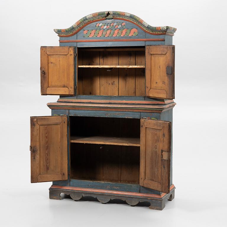 Gift cabinet, folk art, Skåne, painted date 1851.