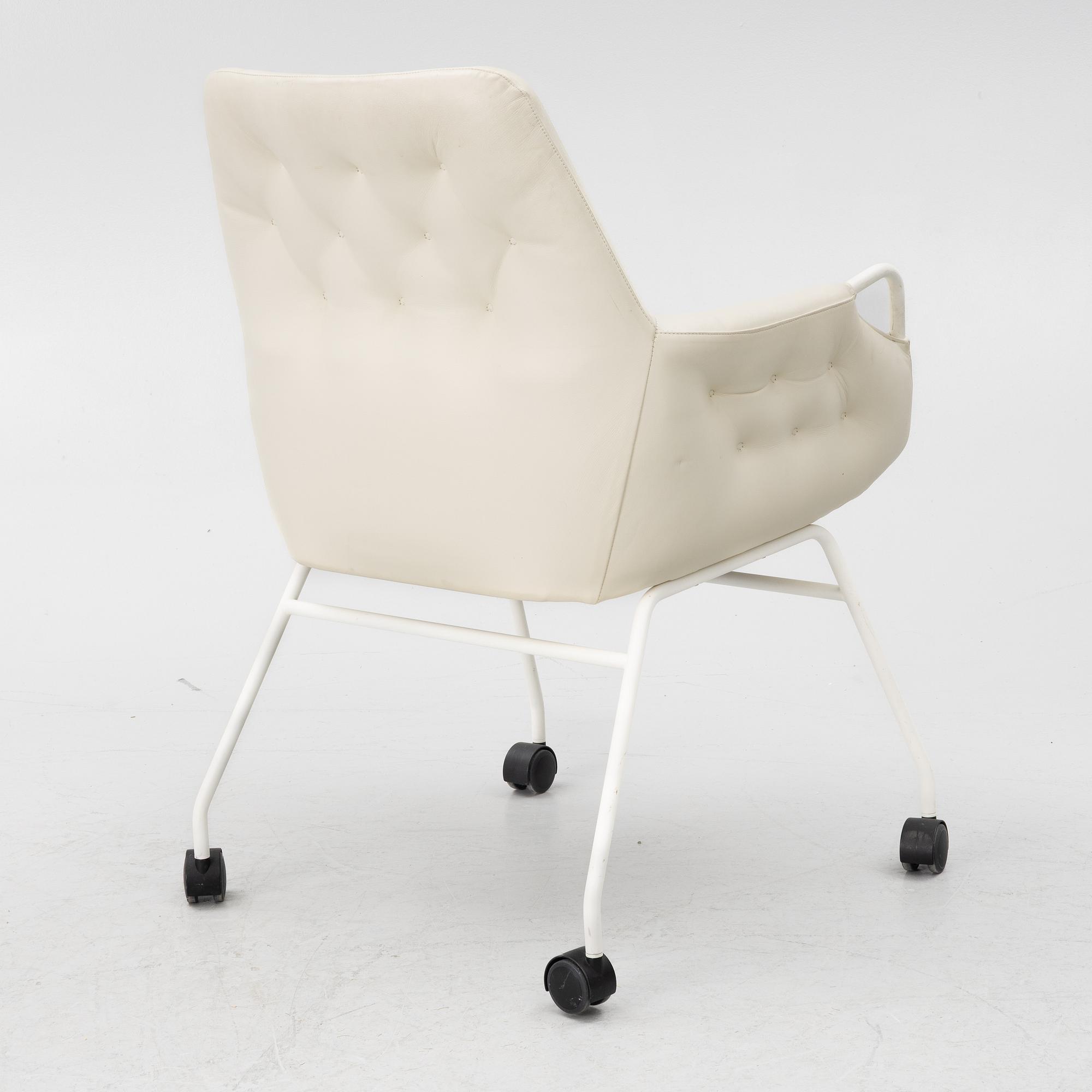 Bruno Mathsson, armchair/office chair, "Mirja", custom-made in 2001.