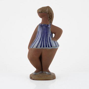 Lisa Larson, figurin, stengods, "Dora", ur serien "ABC-flickorna", Gustavsberg.