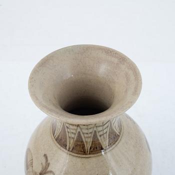 Patrik Nordström, vase, glazed stoneware, Isle, 1924.