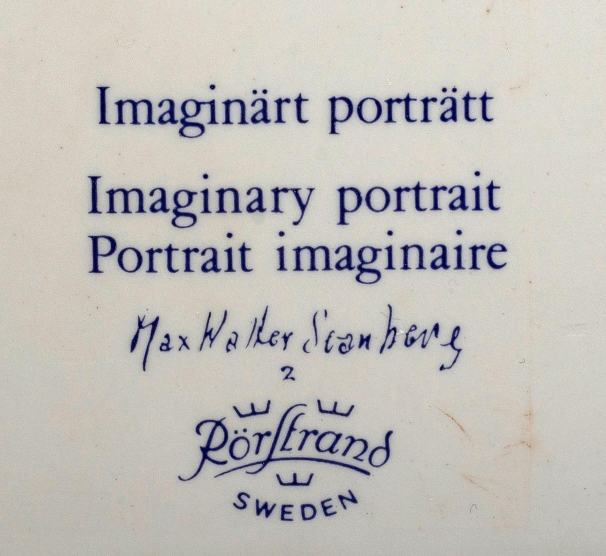 MAX WALTER SVANBERG, väggplaketter, 2 st, porslin, Rörstrand.