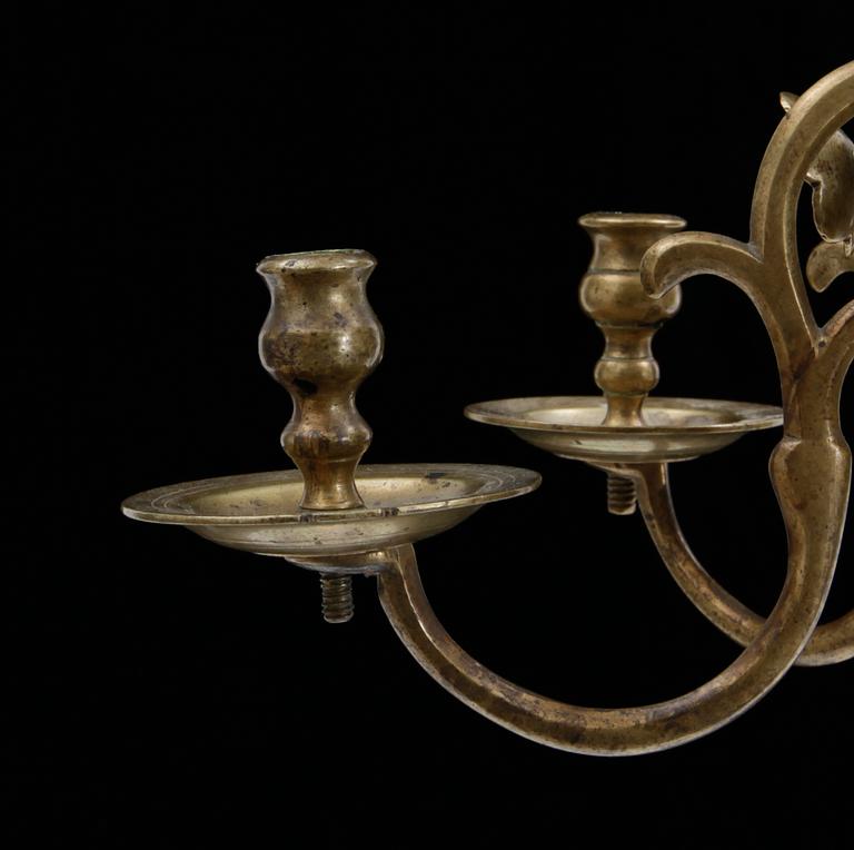 TAKKRONA, mässing, 1700-tal. Höjd ca 47 cm.