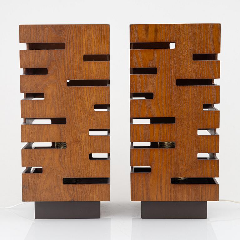 A pair of table lamps, second half of the 20th Century.
