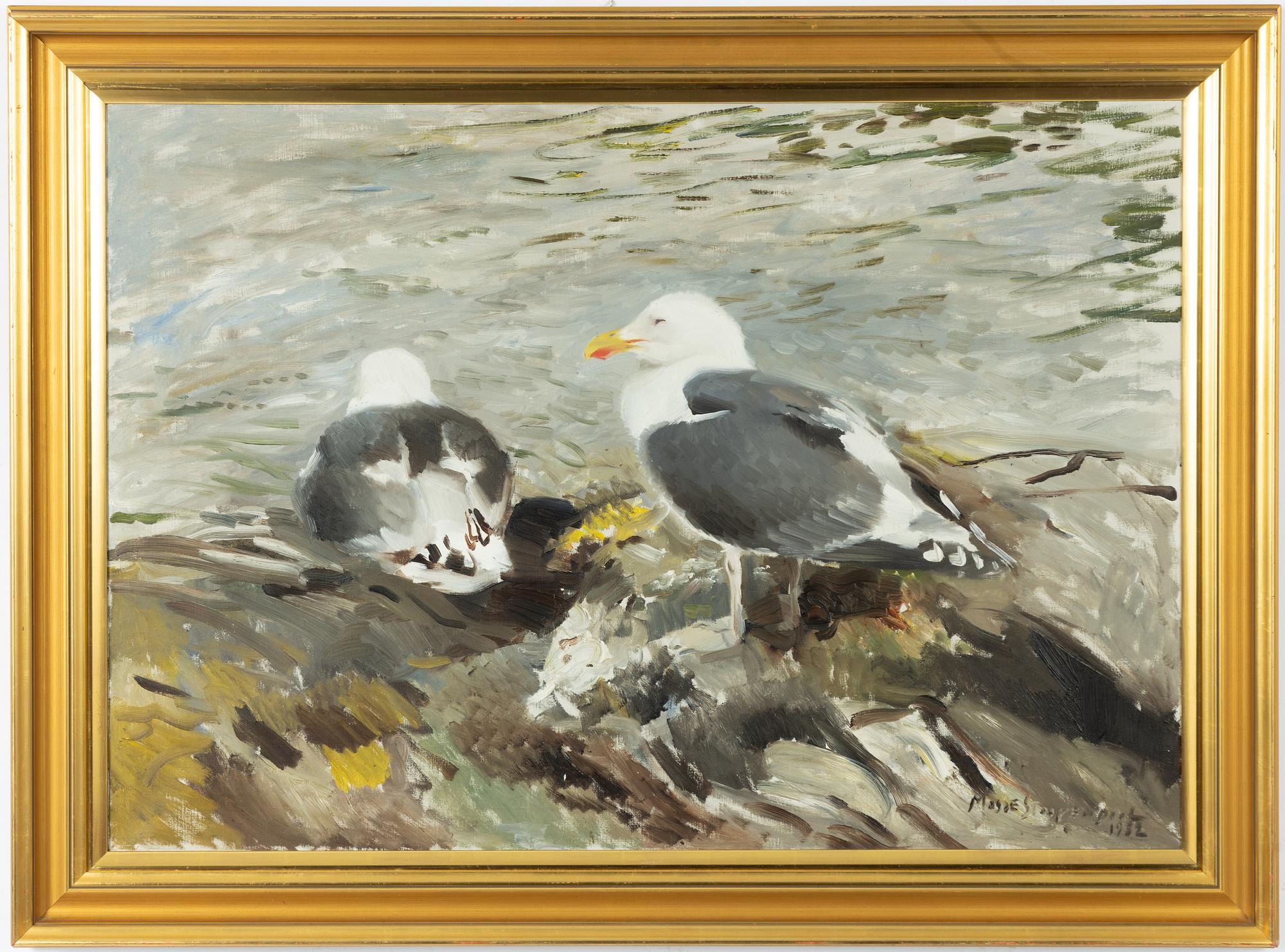 Mosse Stoopendaal, Gulls on a skerry.