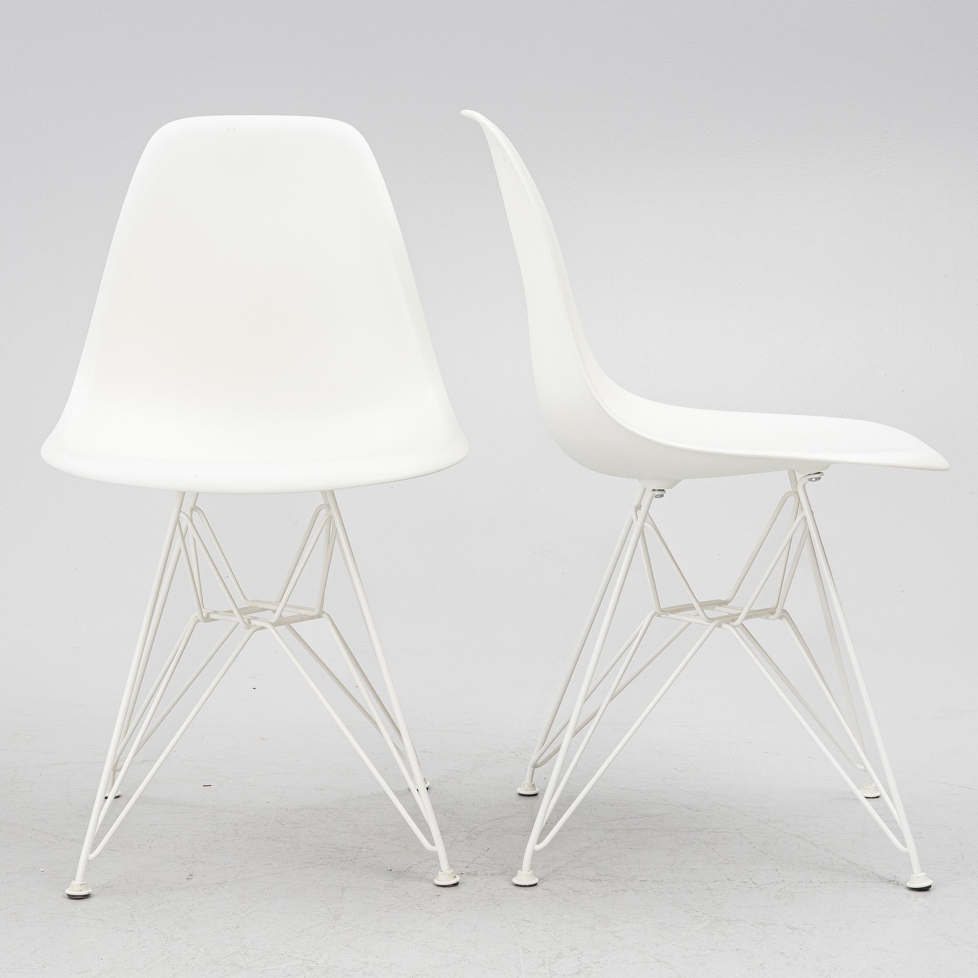 Charles & Ray Eames, chairs, 6 pcs, "Plastic chair DSR", Vitra, 2020.