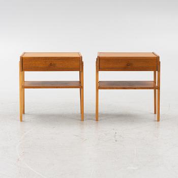 Bedside tables, a pair, 1950s.