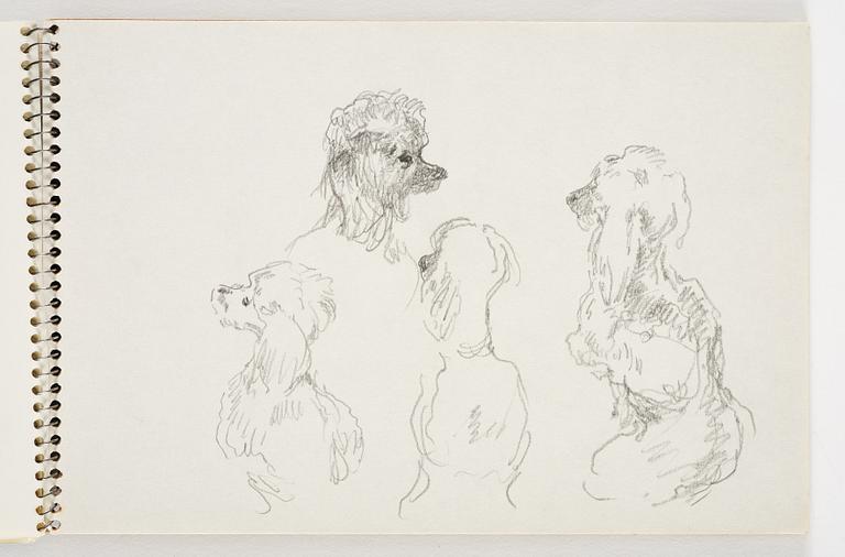 Lotte Laserstein, 3 skissböcker med blyertsteckningar.