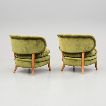 OTTO SCHULZ, Jio Möbler, "Schulz", fåtöljer ett par. 1900-talets tredje kvartal.