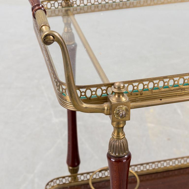 A brass serving trolley, 1960s / 70s.