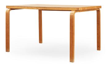 35. An Alvar Aalto birch table, Huonekalu-ja Rakennustyötehdas or Aalto Design Hedemora, probably 1940's-50's.