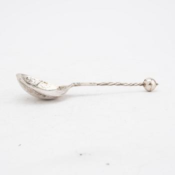 A Swedish probably 18th century silver spoon.