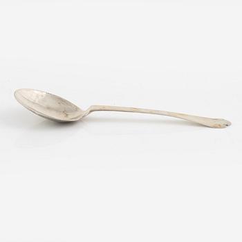 A probably Norwegian 18th Century silver spoon, unclear makers mark CN.