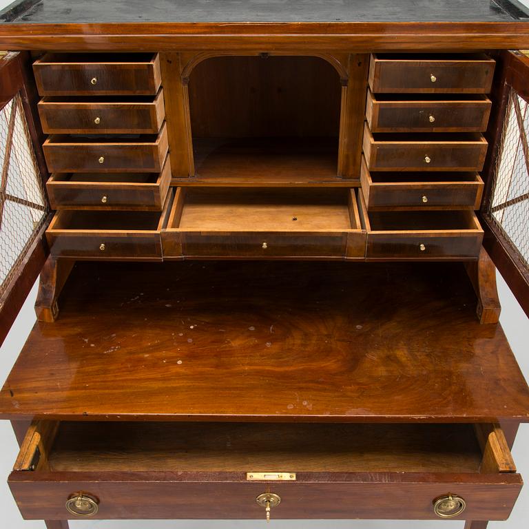 Writing desk, partly late-Gstavian, early 19th century.