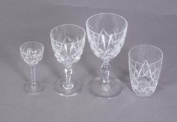 GLASSERVIS, 40 delar, "Karolina", Gunnar Cyrén, Orrefors.