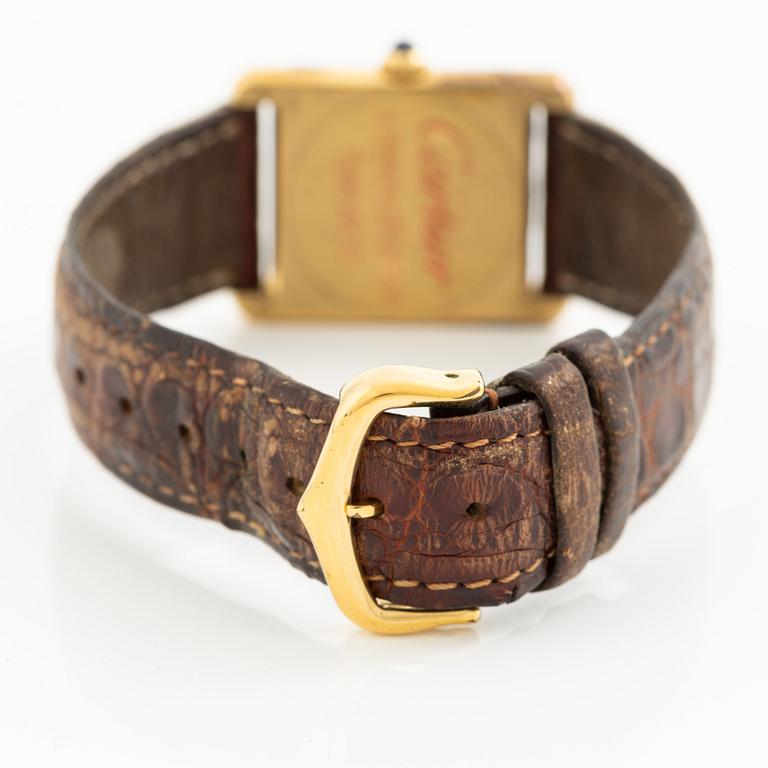 must de CARTIER, Tank, wristwatch, 23.5 x 23.5 (31) mm.