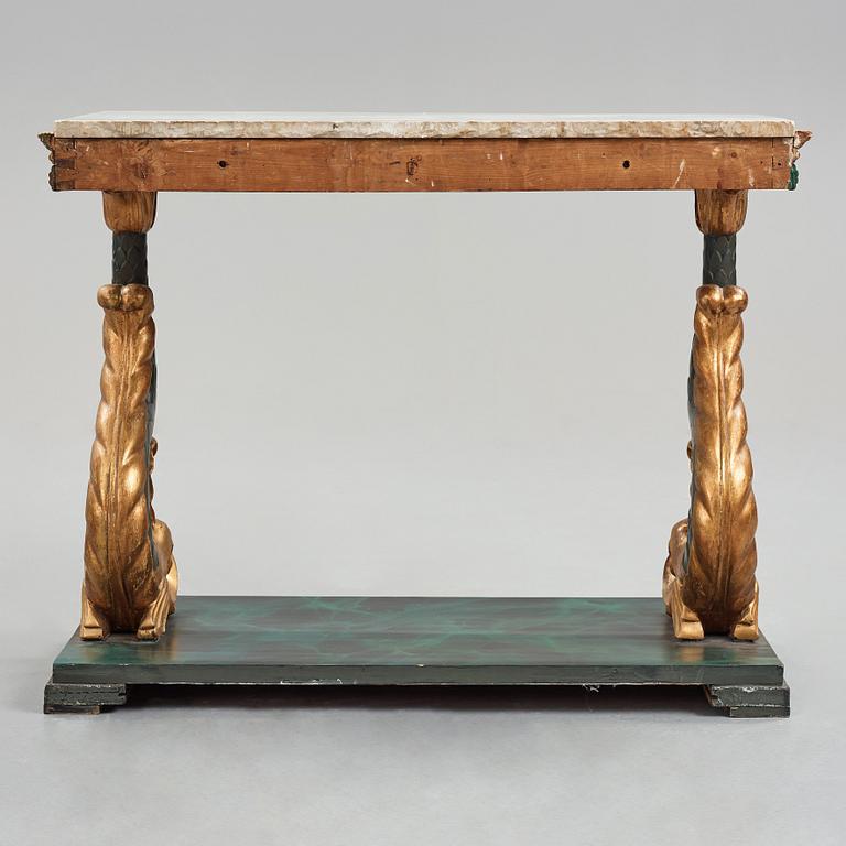 A Swedish Empire console table, early 19th century.