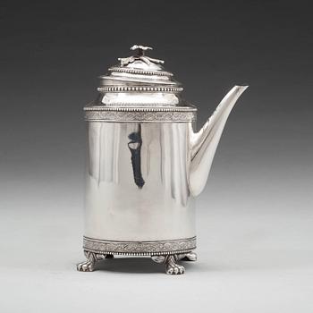 Nils Tornberg, kaffekanna, silver, Linköping 1792, gustaviansk.
