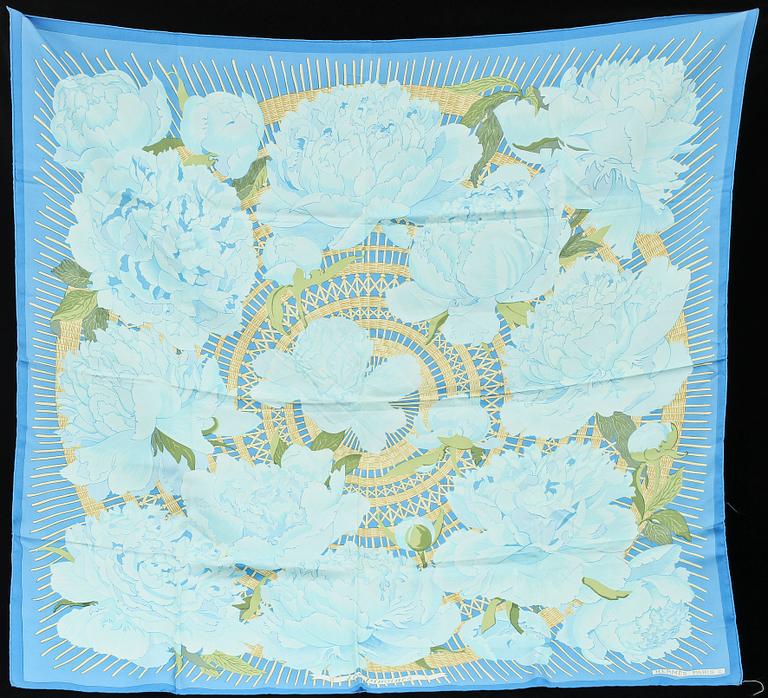 SCARF, siden, "Les Pivoines", Christiane Vauzelles, Hermès, Paris.