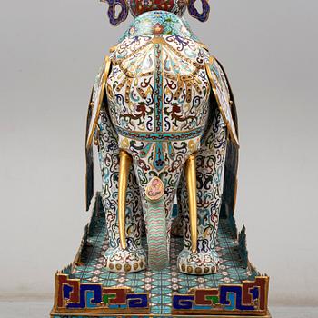 A large chinese cloisonné sculpture, 20th Century.