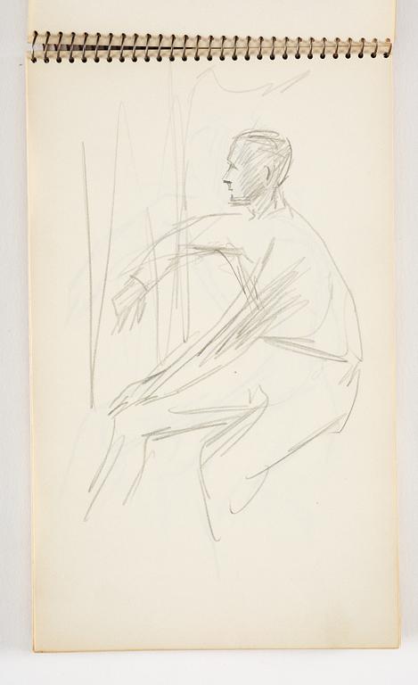 Lotte Laserstein, 3 skissböcker med blyertsteckningar.