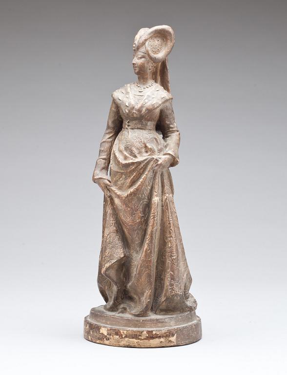 SKULPTUR, terracotta. omkring år 1900.
