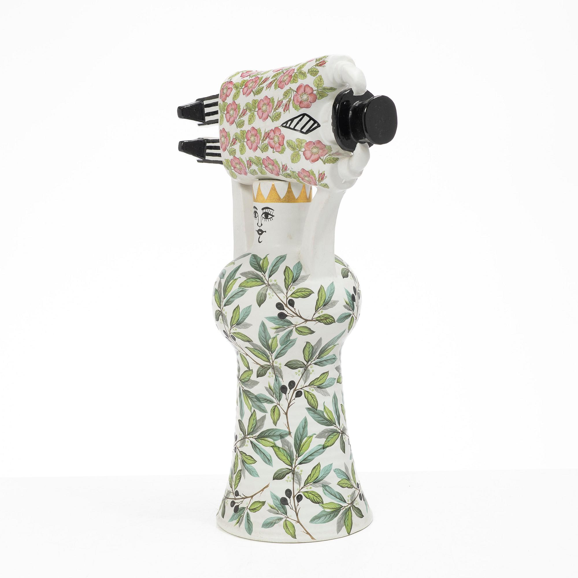 Lisa Larson, a stoneware sculpture, "Samhällsdebatten', Gustavsberg, Sweden 1969-71.