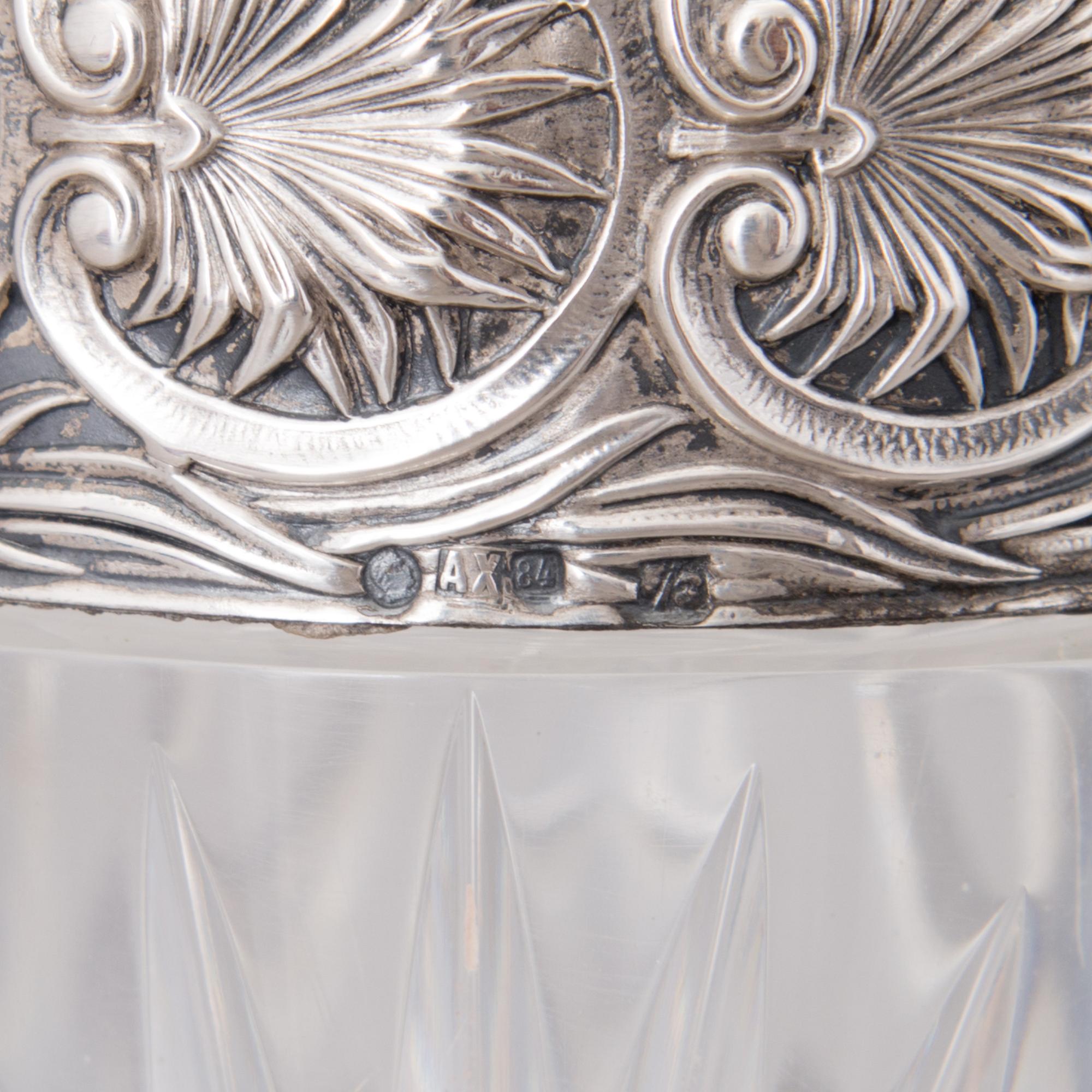 VAS, slipat glas och silver, 15 Artellen Moskva 1915-17,