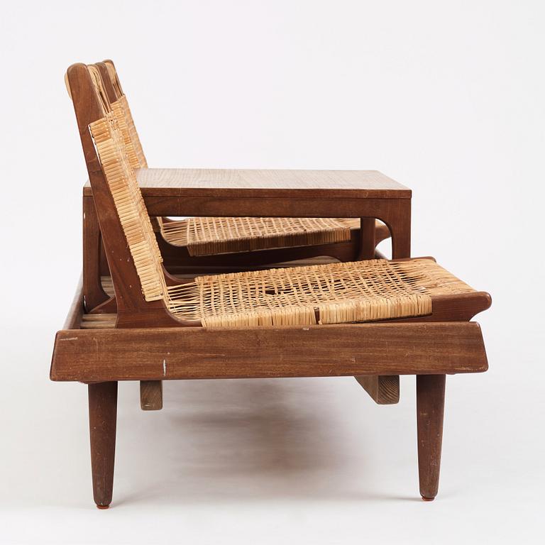 Hans Olsen, dagbädd, modell "TV-161", Bramin Møbler, Danmark 1950-60-tal.