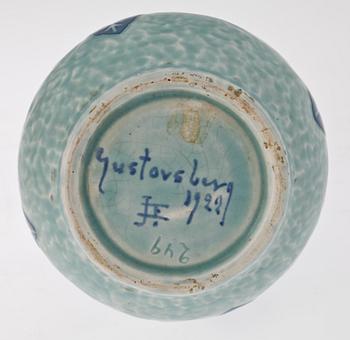 VAS, keramik, "Sgrafitto", Josef Ekberg, Gustafsberg, sign o dat 1922.