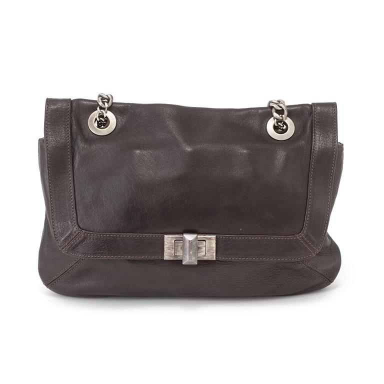 A brown leatherbag by Lanvin.