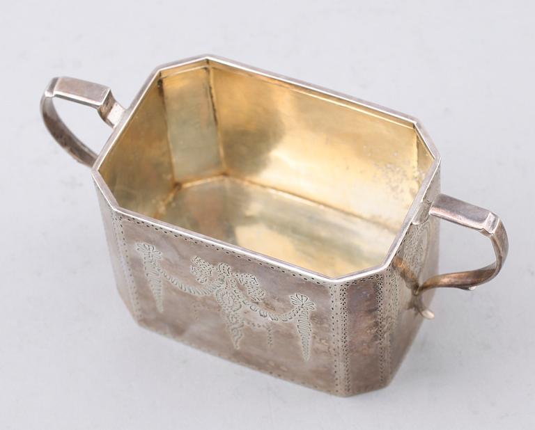 SOCKERSKÅL, silver, William Bennett, London 1806. Vikt ca 203 g.