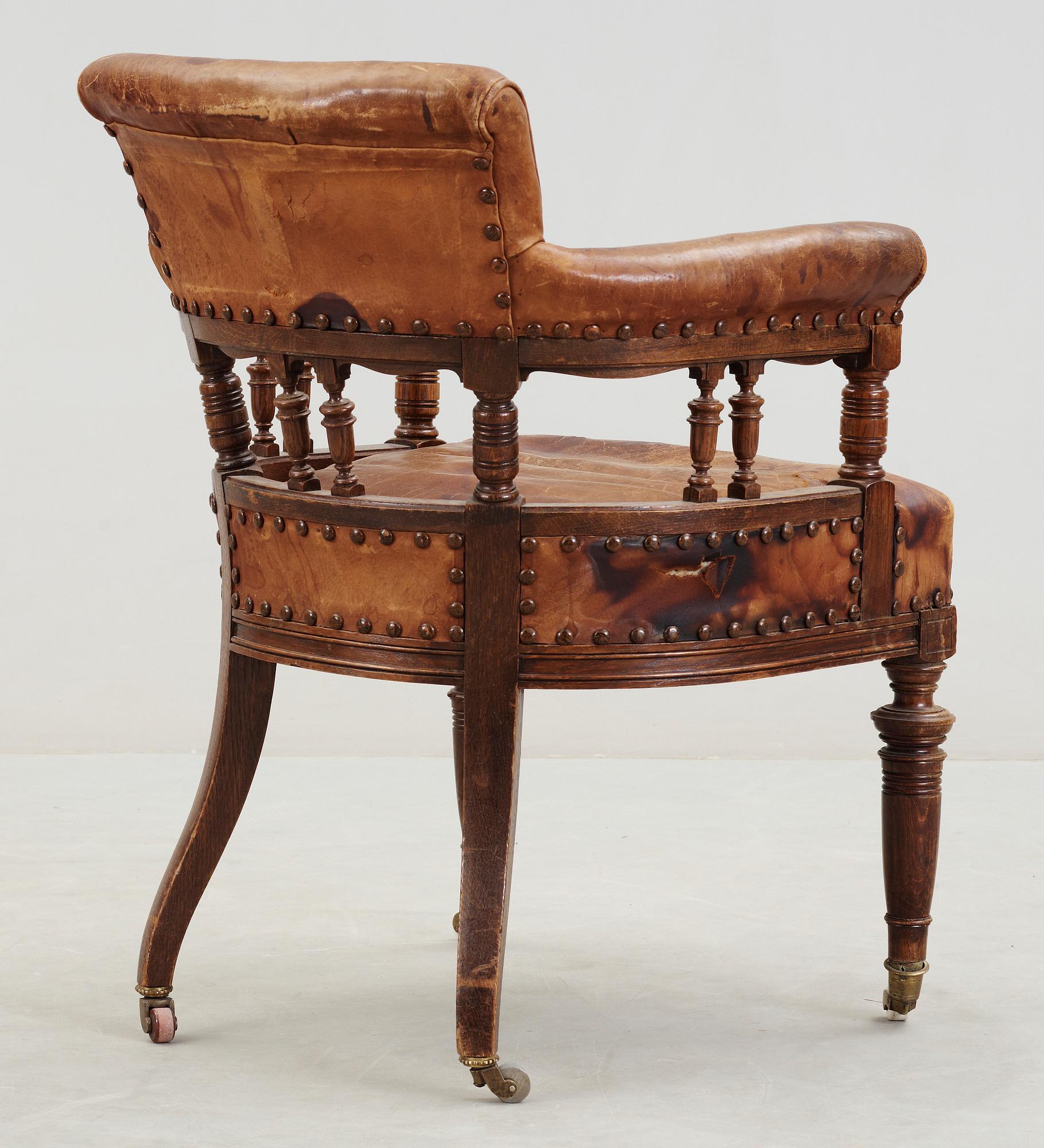 SKRIVBORDSSTOL, empire, 1800-talets andra hälft.