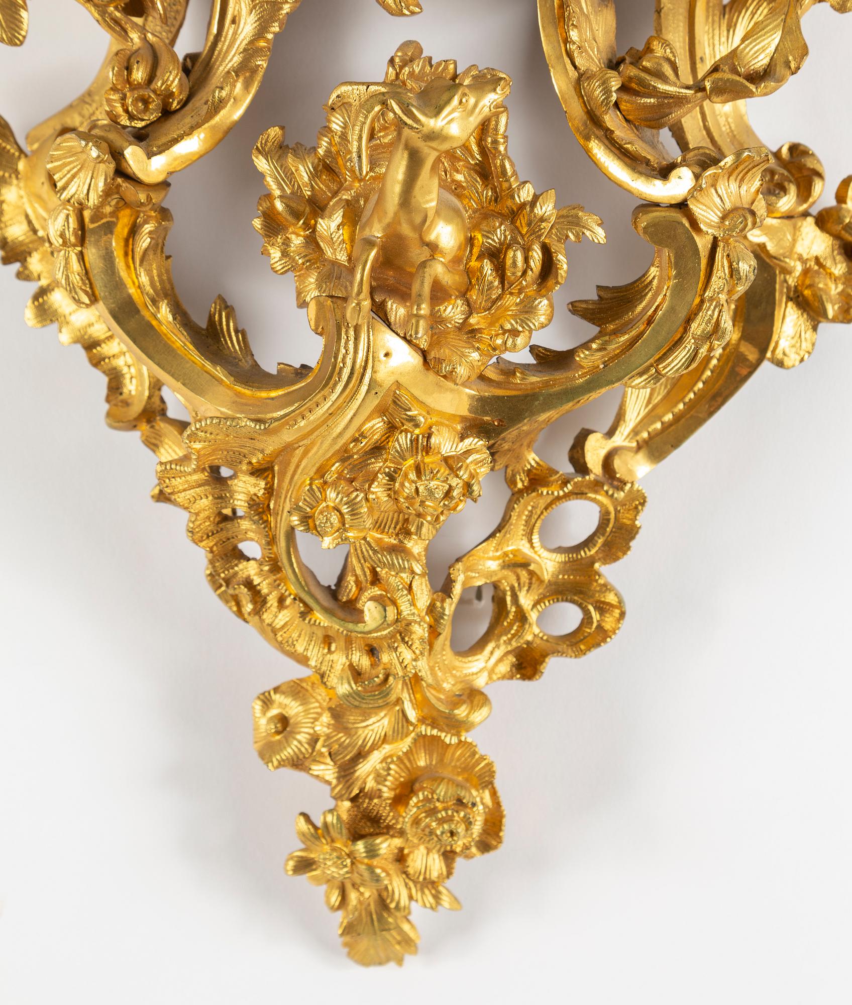 A Raingo Frères Louis XV-style wall clock, 19th C.