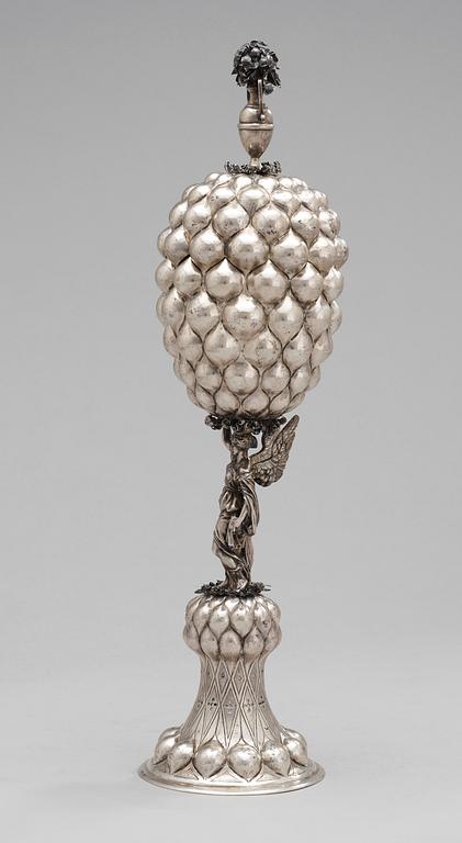 LOCKPOKAL, silver, ryska fantasistmplr. Barockstil, 1800-tal.