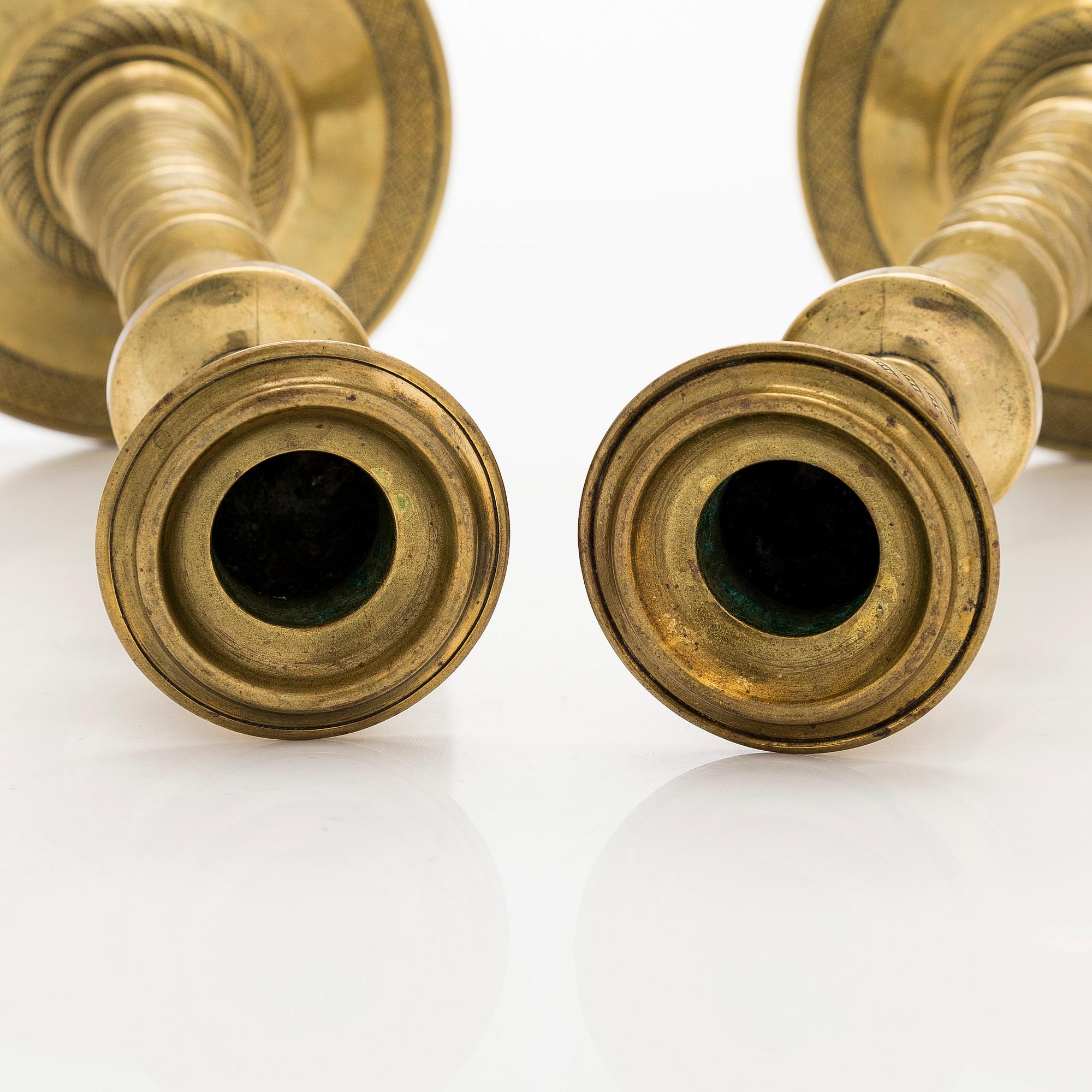 Ljusstakar, ett par 1800-talets senare hälft.