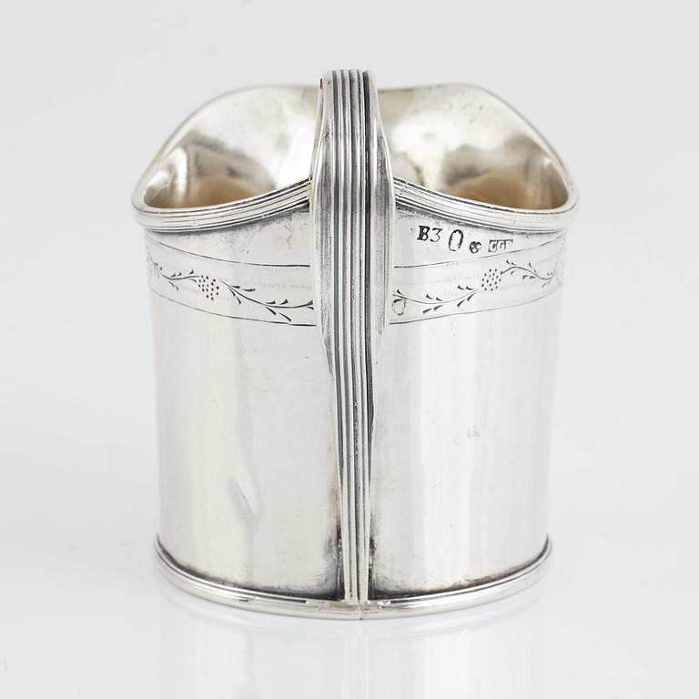 A Swedish silver cream-jug, mark of Carl Gideon Ronander, Stockholm 1808.