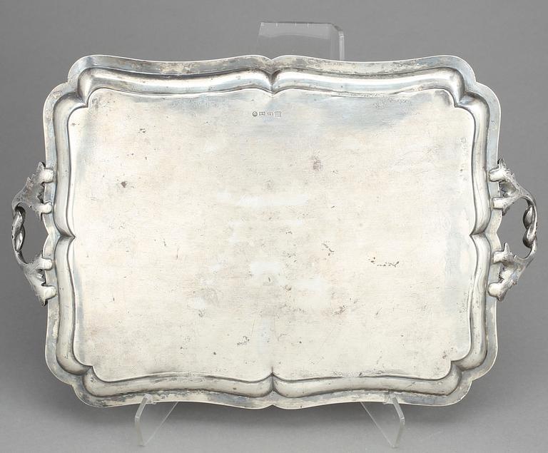 BRICKA, silver, St Petersburg, Adolf Sperr, Eduard Brandenburg, Ryssland 1853. Vikt 817 gram.