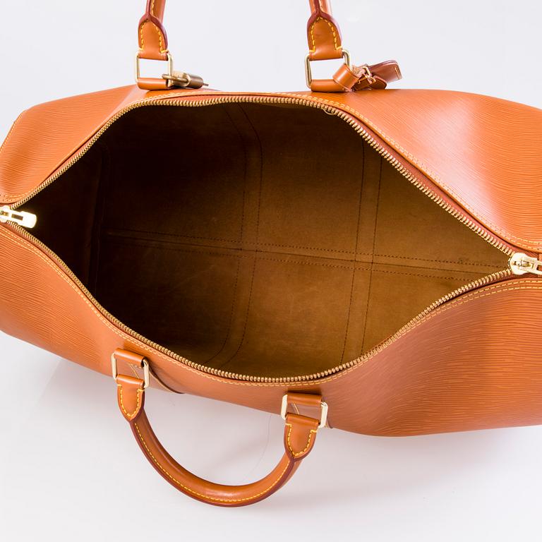 LOUIS VUITTON CIPANGO GOLD KEEPALL 50 EPI TRAVEL BAG.