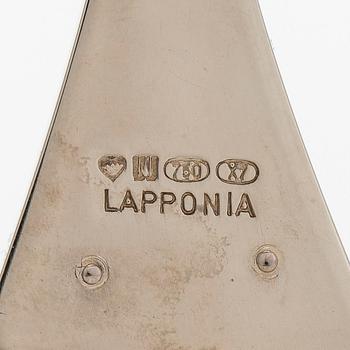 Juhani Linnovaara, kaulakoru, 18K kultaa ja timantti, Lapponia 1975.
