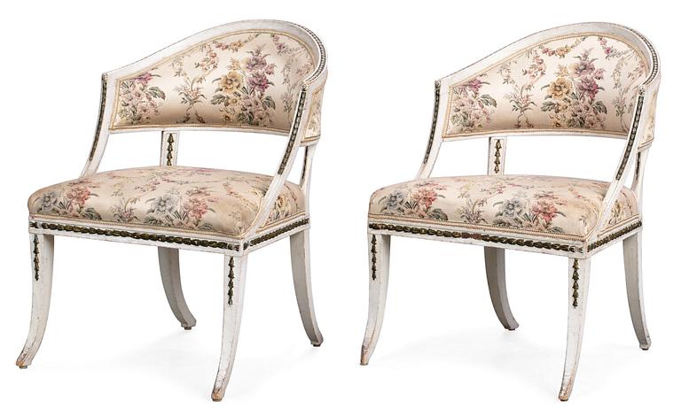 A pair of late Gustavian armchairs by E. Ståhl.