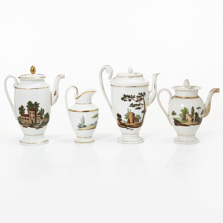 Service, 23 pieces, porcelain, Empire, first half of the 19th century.