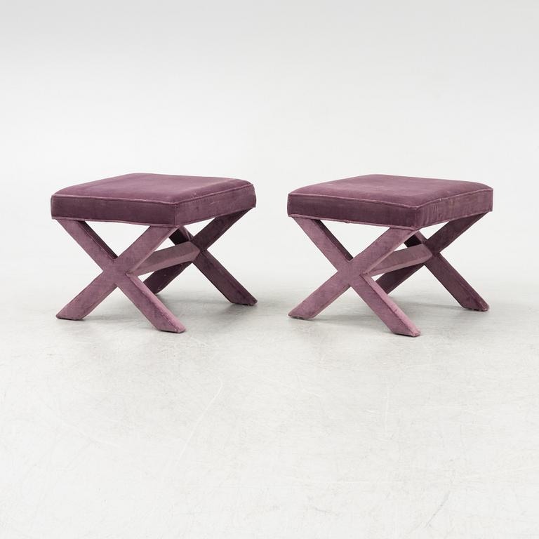 A pair of 'X-Bench' seating, Jonathan Adler, USA, 21st century.