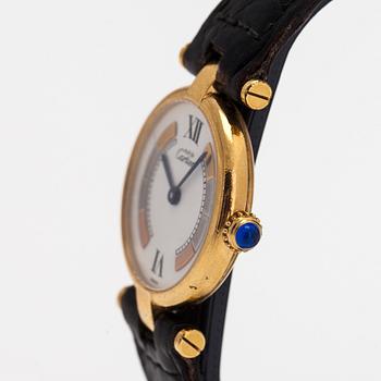 must de Cartier, VLC, Trinity Dial, armbandsur, 24 mm.